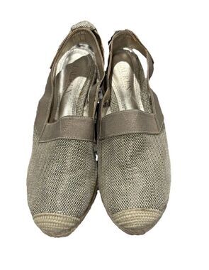 Ralph Lauren HELMA Slingback Wedge Espadrilles Size 8.5 Shoes Color Is Beige
